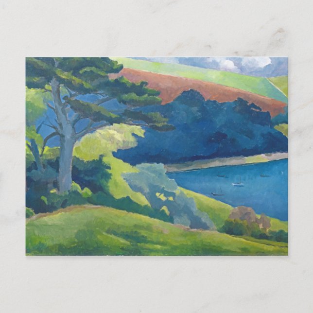 Helford Pass Cornwall Postkarte (Vorderseite)