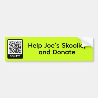 Helft Joe's Skoolie und Spendet Autoaufkleber