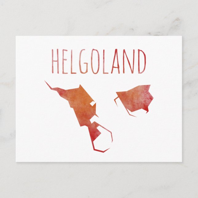 Helgoland Map Postkarte (Vorderseite)