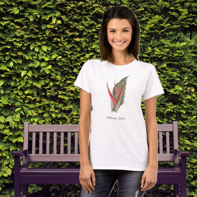 Heliconia 1800 Vintager botanischer T - Shirt (Von Creator hochgeladen)