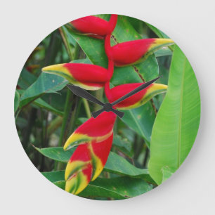 Heliconia Große Wanduhr