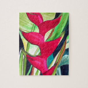 Heliconia Lobster Tropical Water Color Blume