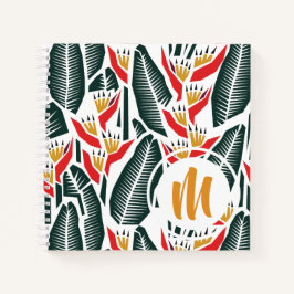 Heliconia Monogram Sketch|Journal Notizbuch