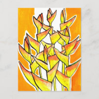 Heliconia Rostrata Tropische Blume Gelb