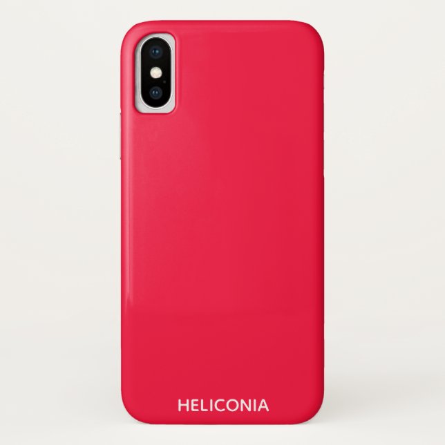 Heliconia roter Name Case-Mate iPhone Hülle (Rückseite)