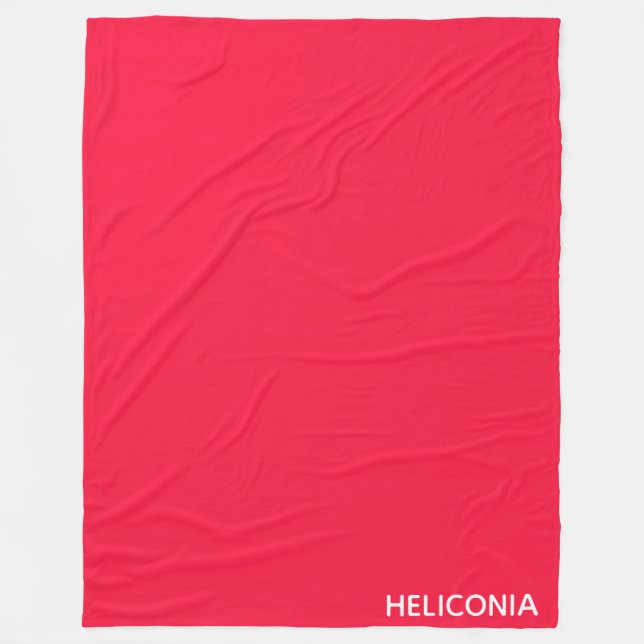 Heliconia roter Name Fleecedecke (Vorderseite)
