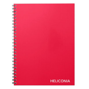 Heliconia roter Name Notizblock