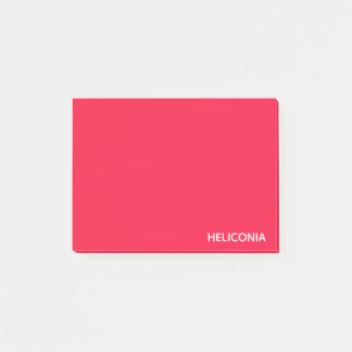 Heliconia roter Name Post-it Klebezettel
