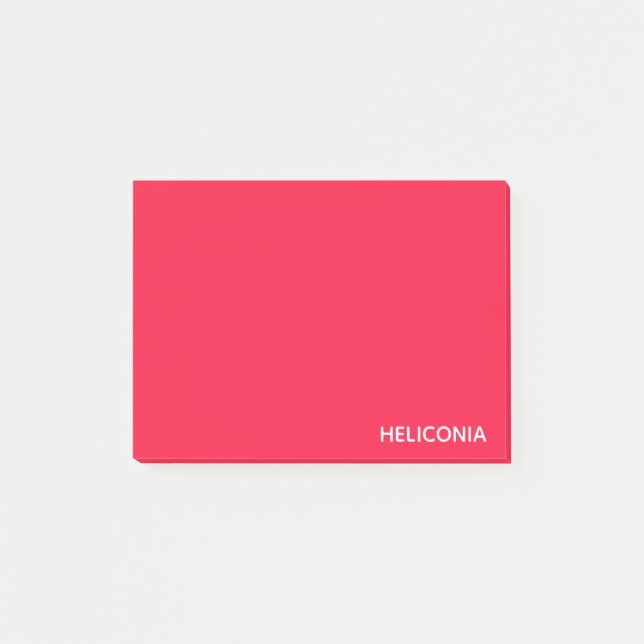 Heliconia roter Name Post-it Klebezettel (Vorderseite)