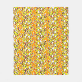 Heliconia Tropical Botanical Bold Floral Pattern Fleecedecke