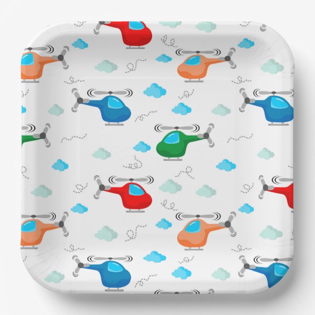 Helicopter  pappteller (Vorderseite)