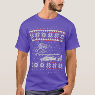Helicopter pilot Ugly Christmas Sweater  T-Shirt