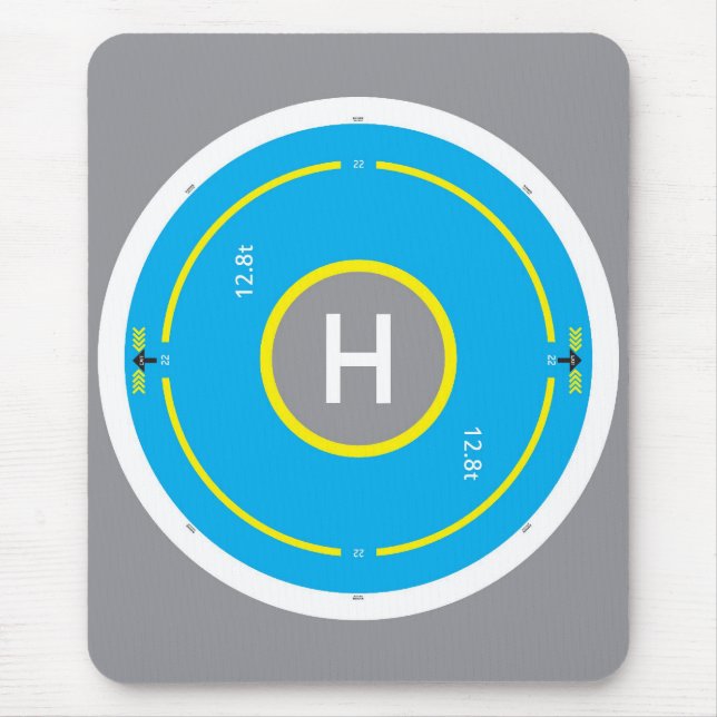 HeliDECK-Mausunterlage-Blau Mousepad (Vorne)