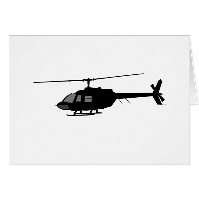 Helikopter Flying Silhouette - Farbanpassung (Vorderseite (Horizontal))