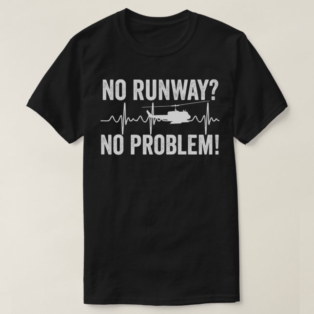 Helikopter Herzschlag Pilot Flugzeug Pilot Flugges T-Shirt (Design vorne)