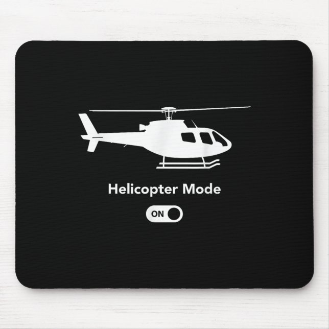 Helikopter-Modus On - Funny Airplane Aviation Desi Mousepad (Vorne)