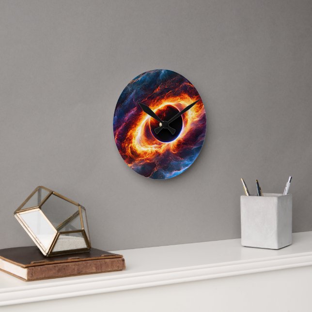"Helionis" - Nebula und Galaxien Runde Wanduhr (Büro)