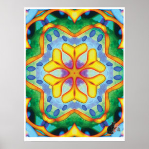 Helios Kinetic Collage Kaleidoscope Poster