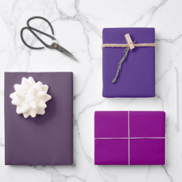 Heliotrope Hola Carnival Lila Shades 3 Tones Geschenkpapier Set