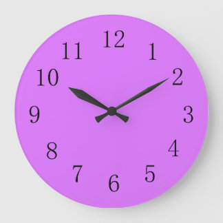 Heliotrope Reddish Lila Solid Color Große Wanduhr