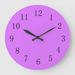 Heliotrope Reddish Purple Solid Color Große Wanduhr
