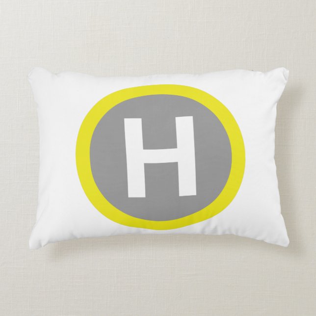 Helipad Sign Dekokissen (Vorderseite)