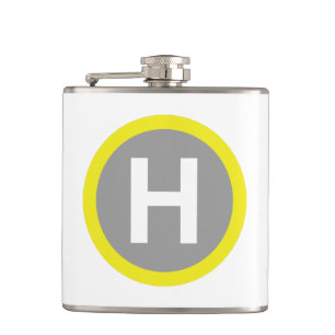 Helipad Sign Flachmann