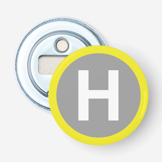 Helipad Sign Flaschenöffner (Vorderseite)