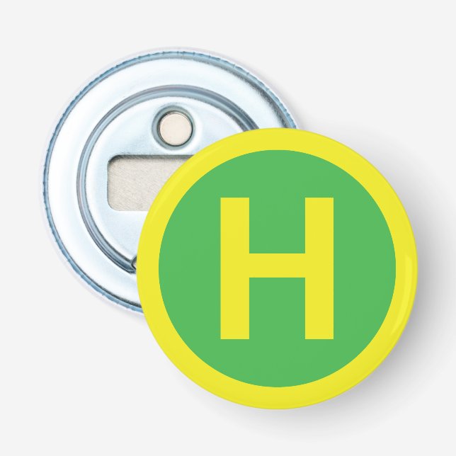 Helipad Sign Flaschenöffner (Vorderseite)