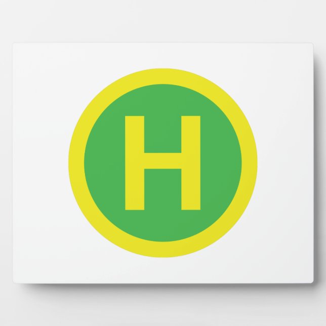 Helipad Sign Fotoplatte (Vorderseite)