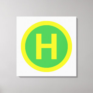 Helipad Sign Leinwanddruck