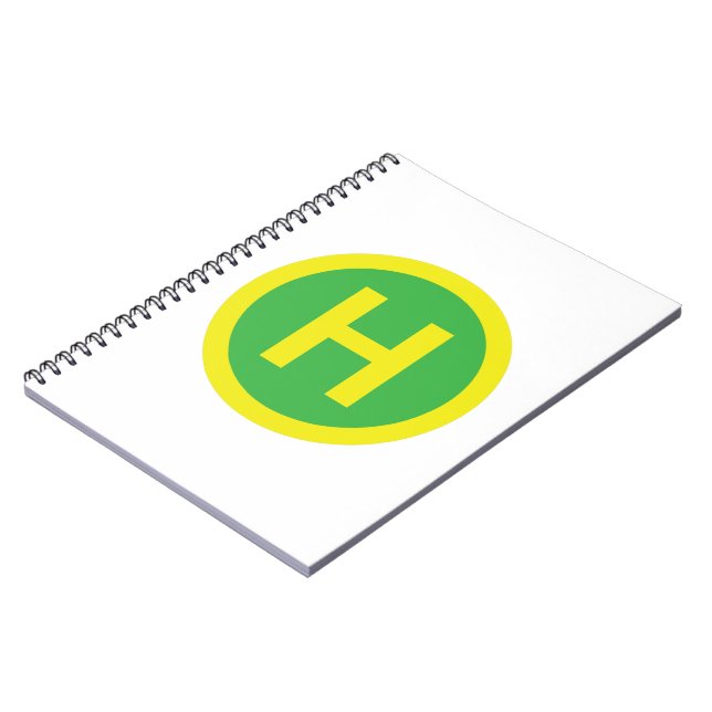 Helipad Sign Notizblock (Linke Seite)