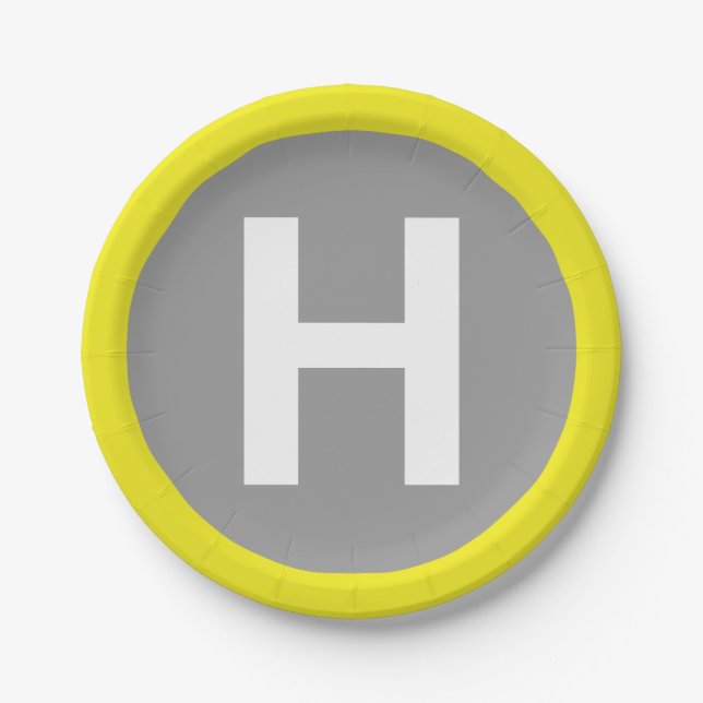 Helipad Sign Pappteller (Vorderseite)