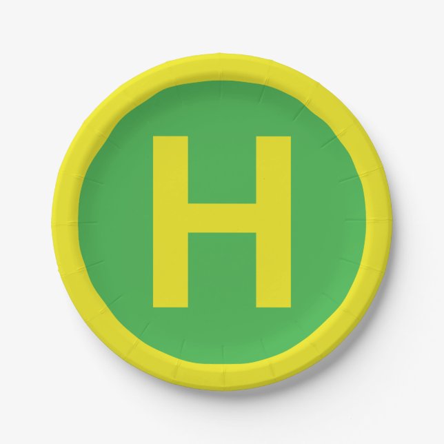 Helipad Sign Pappteller (Vorderseite)