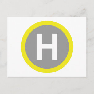 Helipad Sign Postkarte