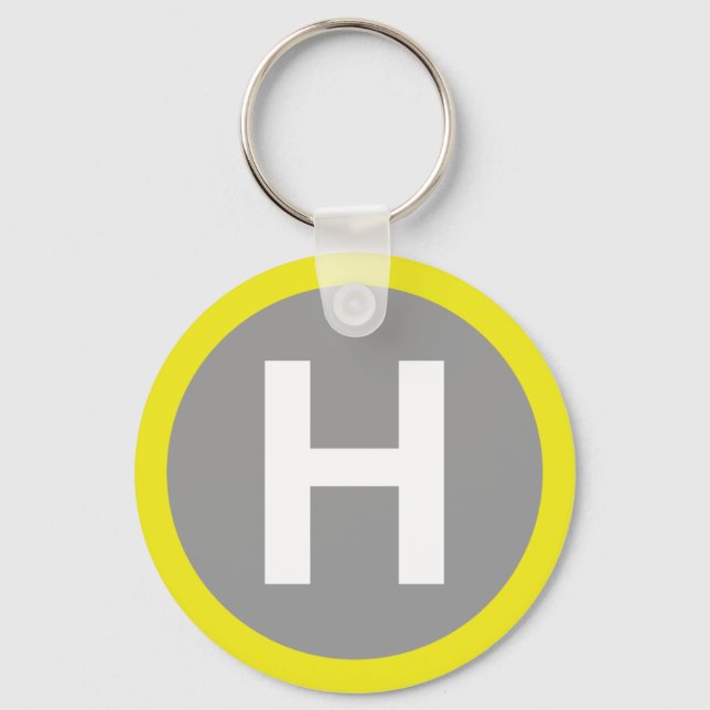 Helipad Sign Schlüsselanhänger (Vorderseite)