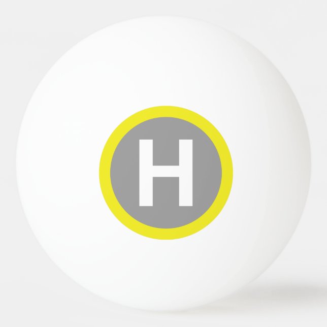 Helipad Sign Tischtennisball (Vorderseite)