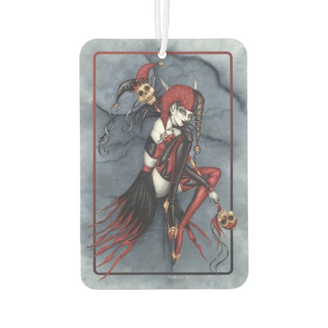 Heliquin - Dark Jester Gothic Illustration Autolufterfrischer (Rückseite)