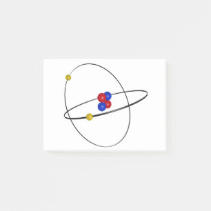 Helium Atom Post-it Klebezettel