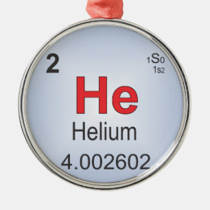 Helium-einzelnes Element des Periodensystems Ornament Aus Metall