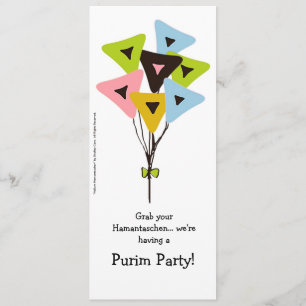Helium Hamantaschen Purim Party Einladung