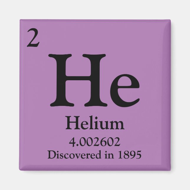 Helium Periodic Table Magnet (Vorne)