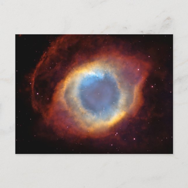 Helix Nebula (Hubble Telescope) Postkarte (Vorderseite)