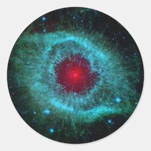 Helix Nebula Infrarred Spitzer Runder Aufkleber