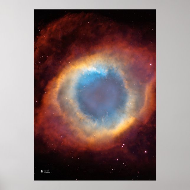 Helix Nebula NGC7293 - NASA Hubble Weltraumtelesko Poster (Vorne)