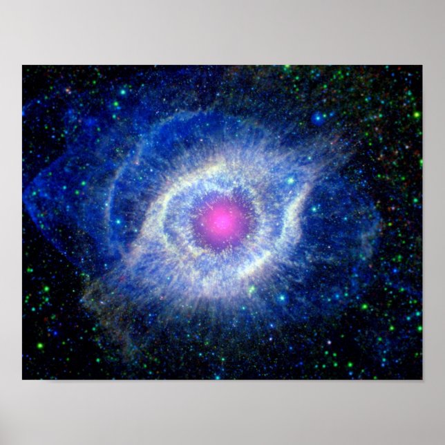 Helix Nebula Ultraviolettes Auge des Fotos des Wel Poster (Vorne)