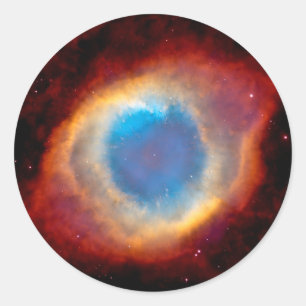 Helix-Planetarischer Nebel NGC 7293 - Auge Gottes Runder Aufkleber