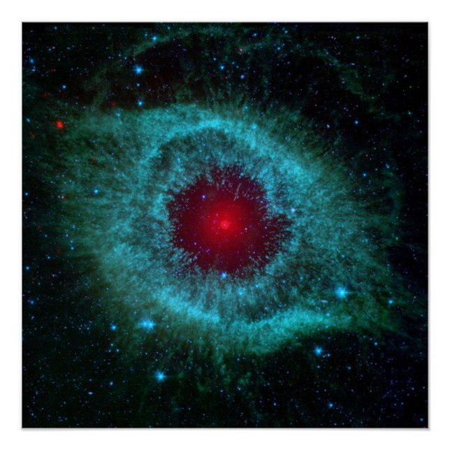 Helixnebel oder NGC 7293, Planetarischer Nebel Poster (Vorderseite)