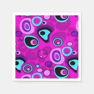 Hell, abstrakt, Magenta Serviette