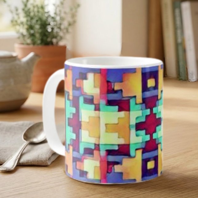 Hell Abstrakt Südwest Kaffeetasse (Von Creator hochgeladen)